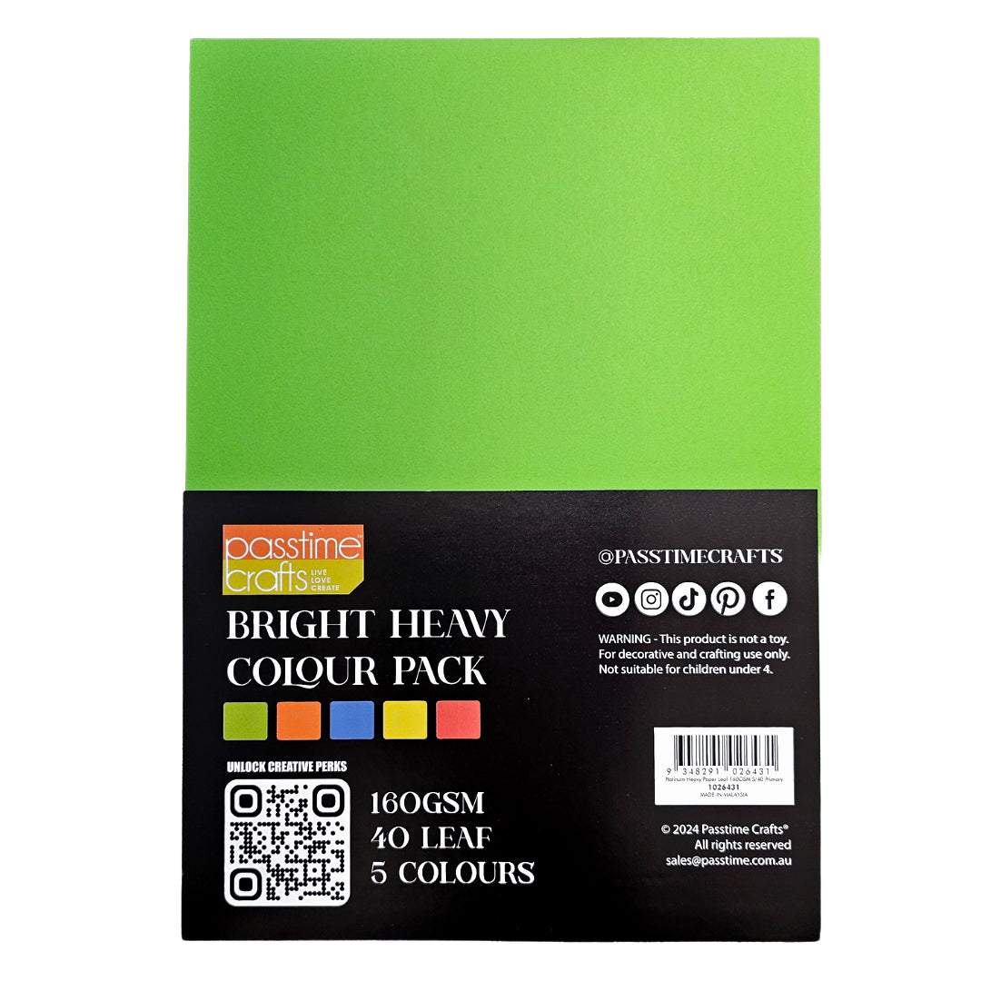 A4 Multi-Colour Cardstock 160GSM 40 Sheets