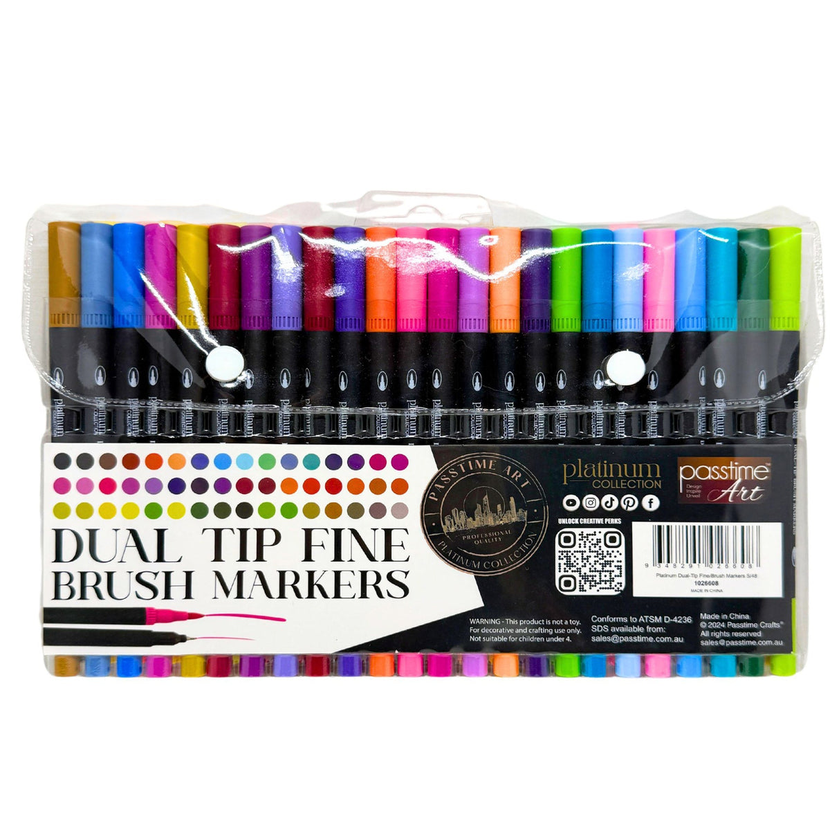 Fine & Brush Tip Art Markers Set of 48