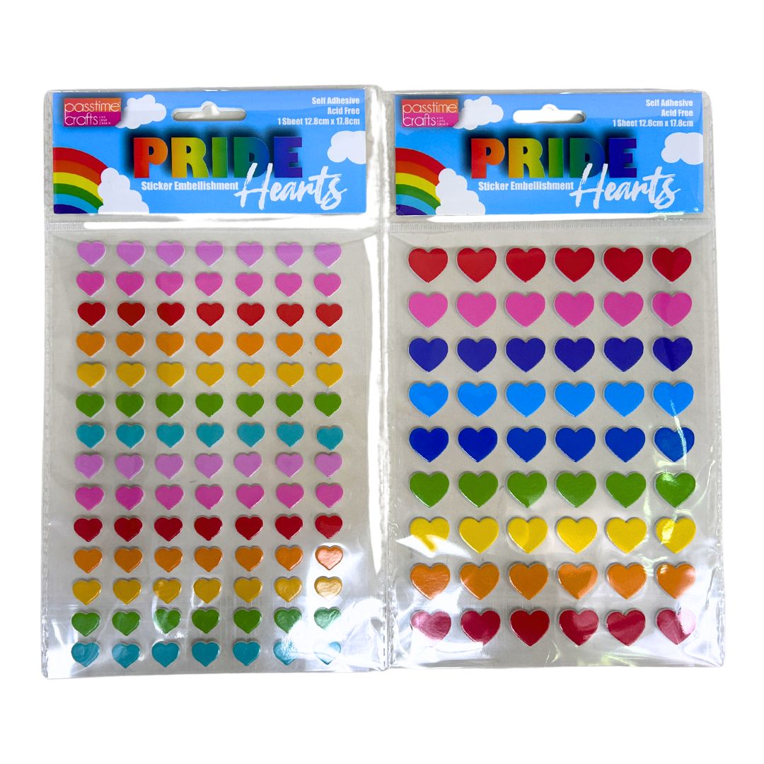 Pride Stickers Hearts