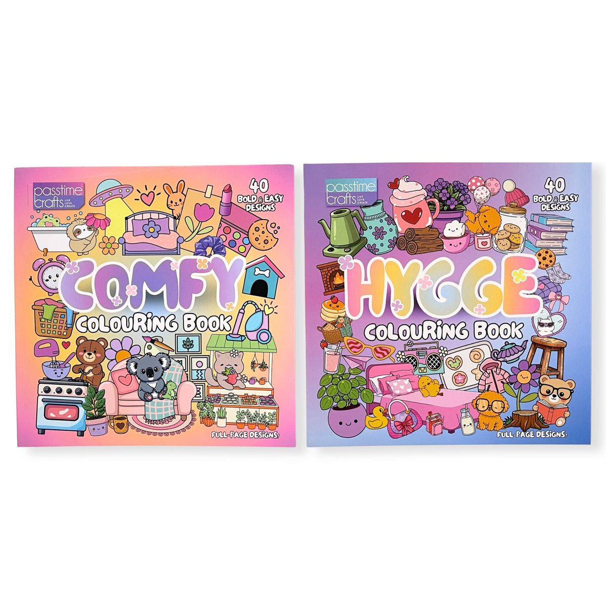 Bold and Easy Colouring Book - New designs!