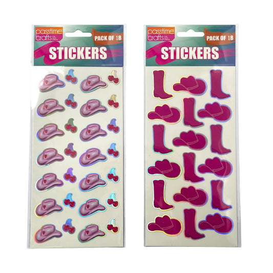 Holographic Cowgirl Stickers