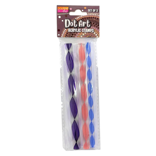 Dot Art Acrylic Stamps - Set of 3