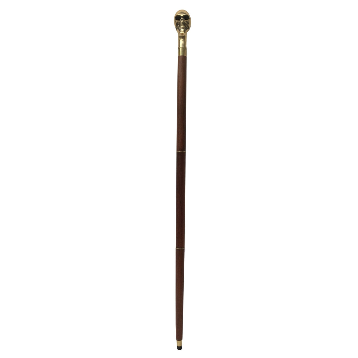 Skull Brass Handle Walking Stick