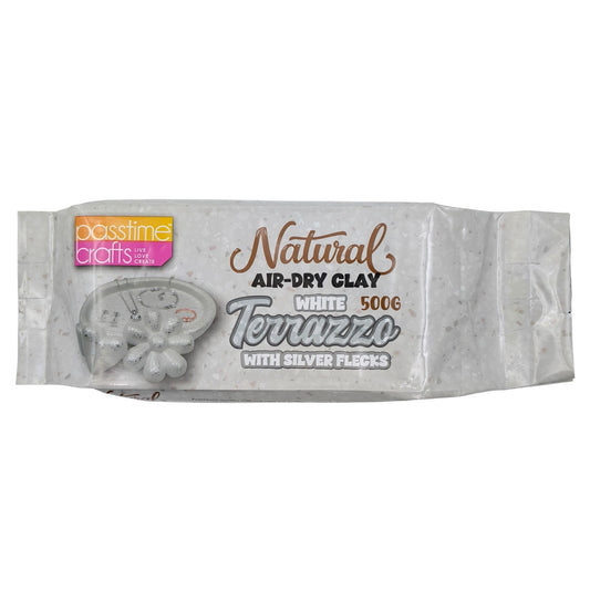 Natural Air Dry Clay 500g - White Terrazzo