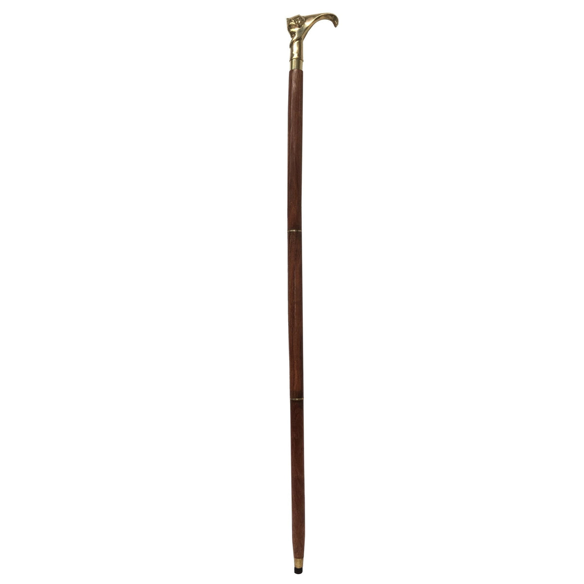 Cat Brass Handle Walking Stick