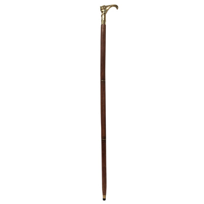 Cat Brass Handle Walking Stick