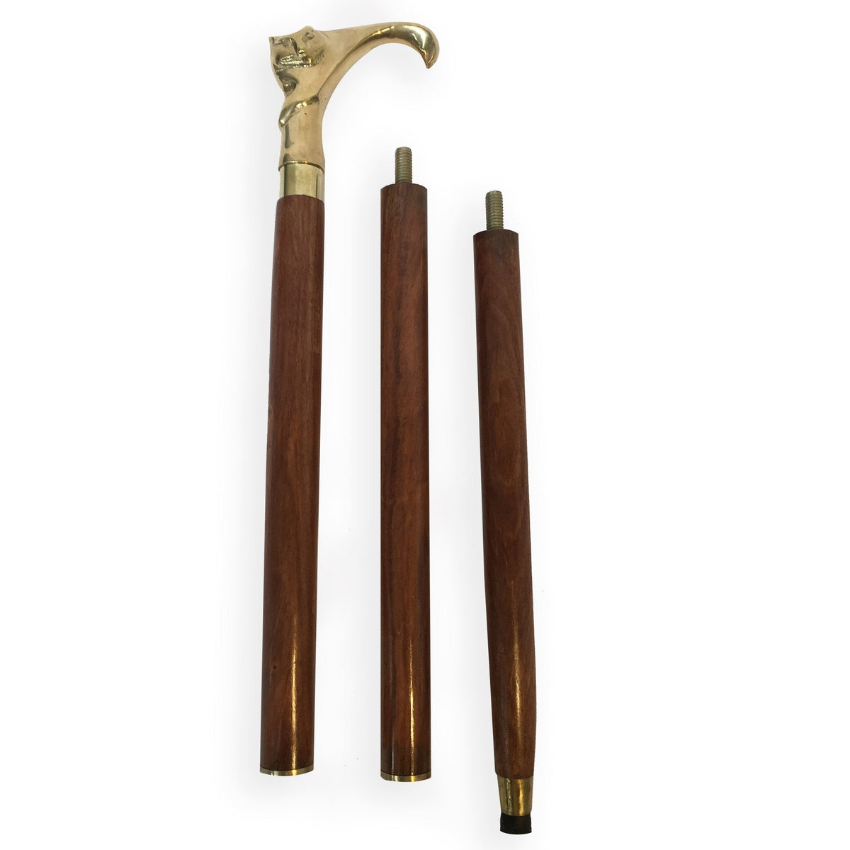 Cat Brass Handle Walking Stick