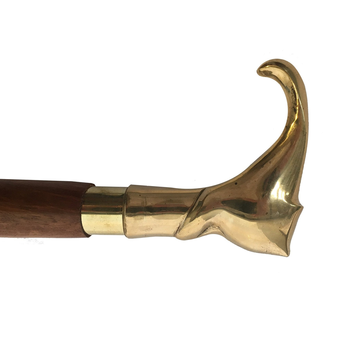 Cat Brass Handle Walking Stick