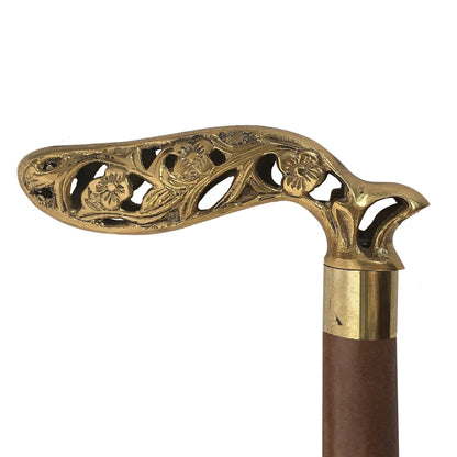 Flowers Handle Walking Stick