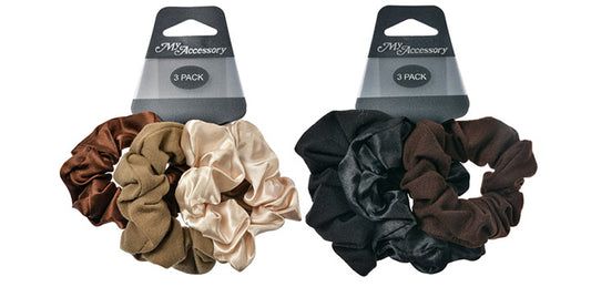Scrunchie 03 Pack Neutrals And Black