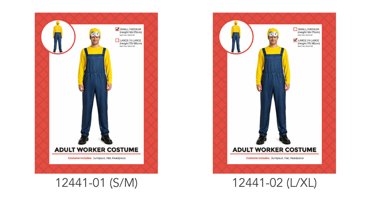 Adult Worker Boy Costume - L/XL