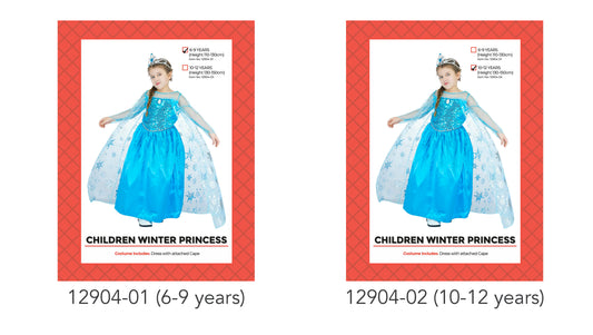 Children Ice Queen Costume - 10-12 Years