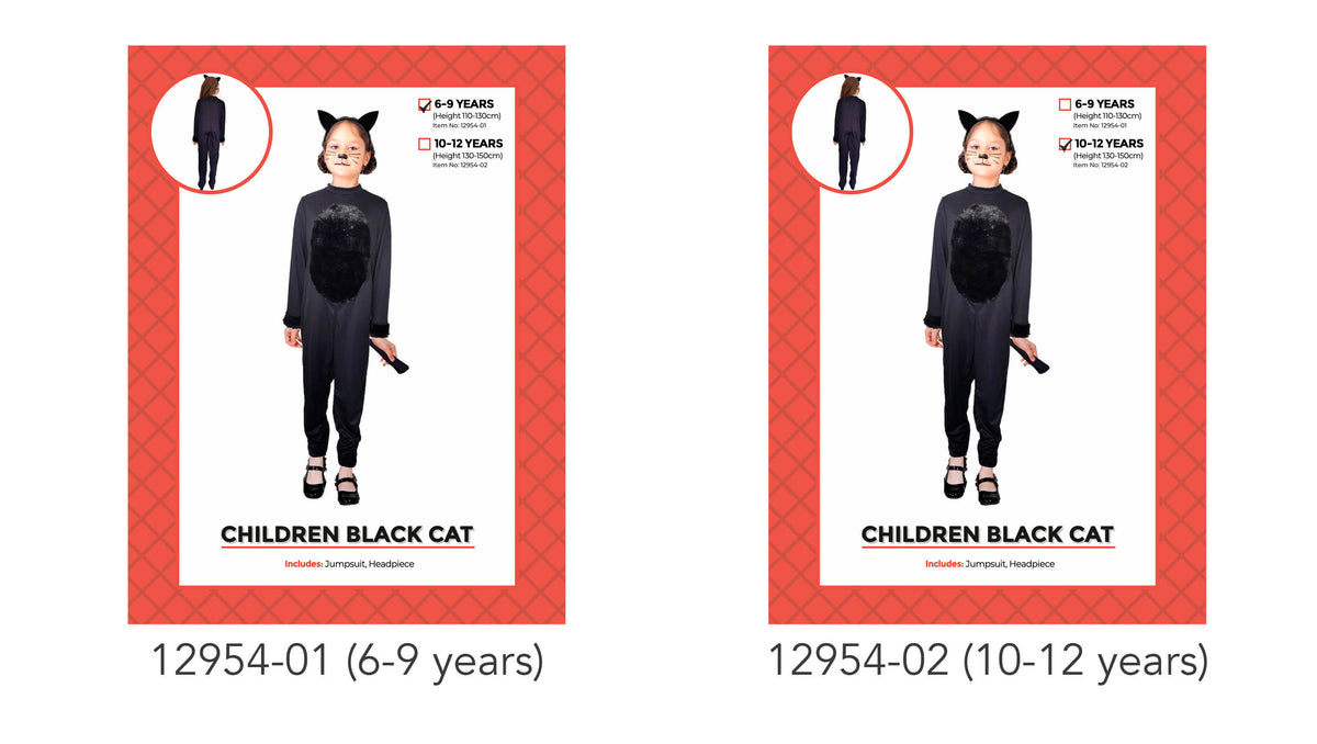 Children Black Cat Costume