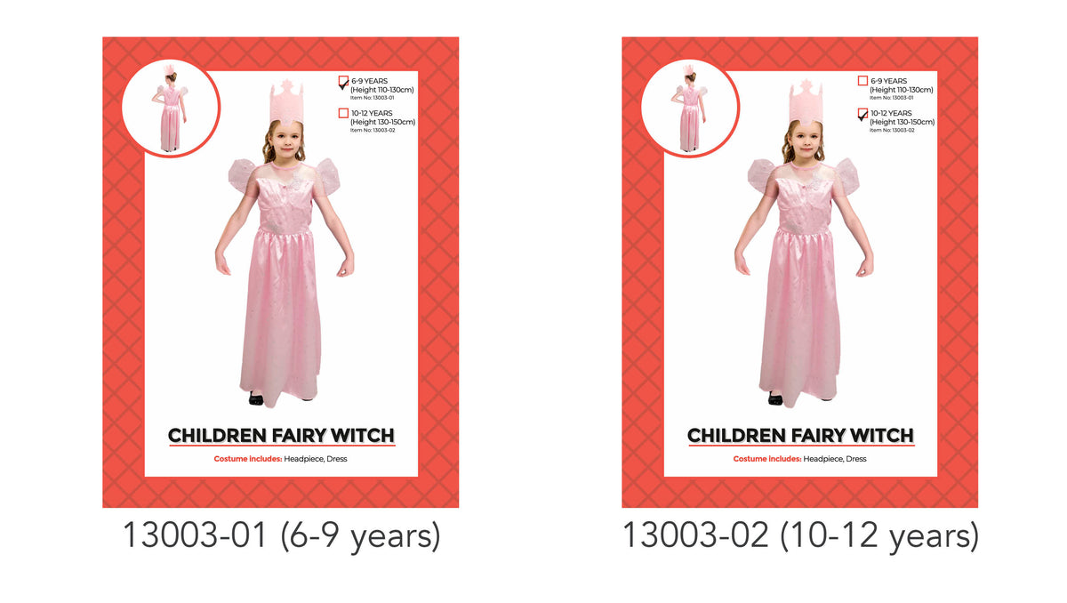 Children Pink Fairy Princess Costume - 6-9 Years
