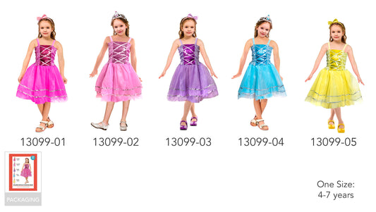 Children Sparkly Princess Dress - Yellow