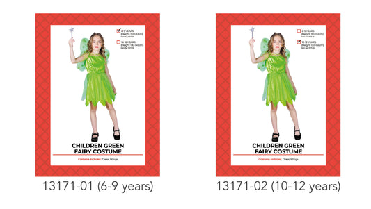 Children Green Fairy Costume - 10-12 Years