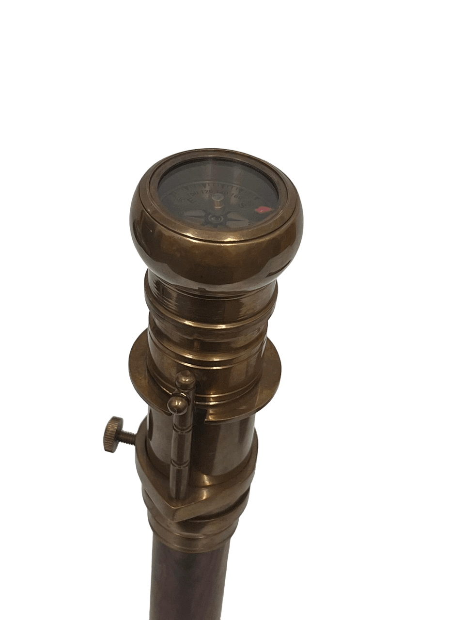 Compass & Telescope Handle Walking Stick