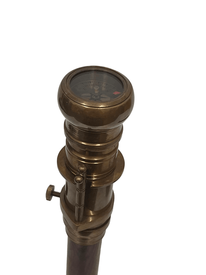 Compass & Telescope Handle Walking Stick
