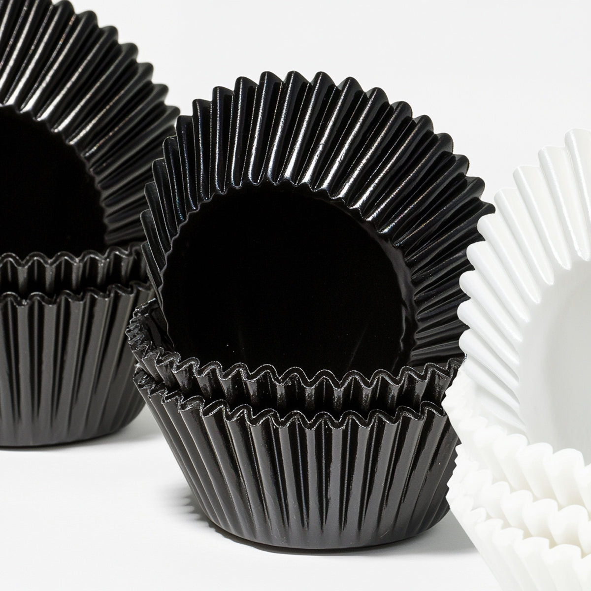 Standard BLACK Foil Baking Cups (50 pack) - 50mm Base