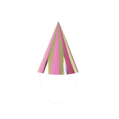 Pink Gingham Paper Hat