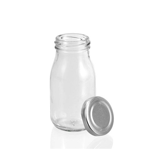 GLASS MILK BOTTLE 200ML 2 ASSTD