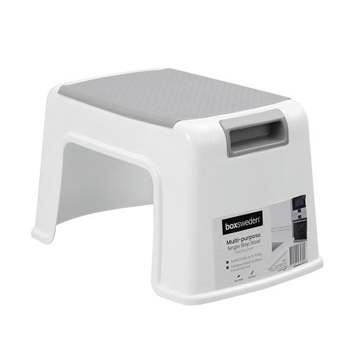 SINGLE STEP STOOL MULTIPURPOSE GREY 32X20X21CM