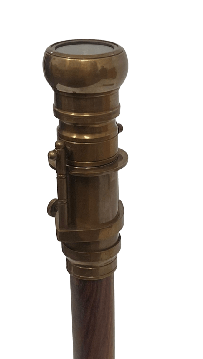 Compass & Telescope Handle Walking Stick
