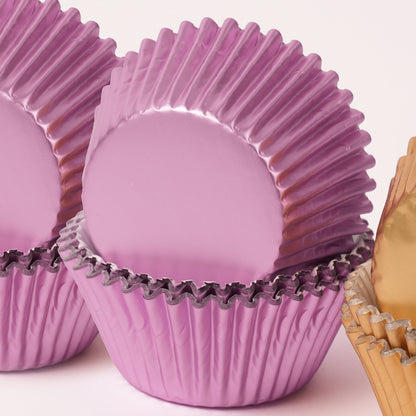 Medium LILAC Foil Baking Cups (50 pack) - 44mm Base