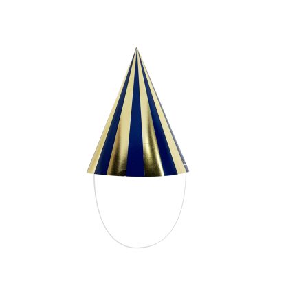 Blue Gingham Paper Hat