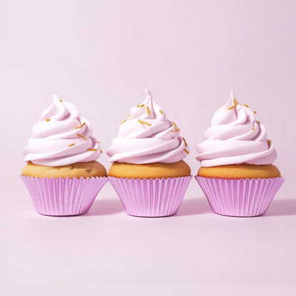 Medium LILAC Foil Baking Cups (50 pack) - 44mm Base
