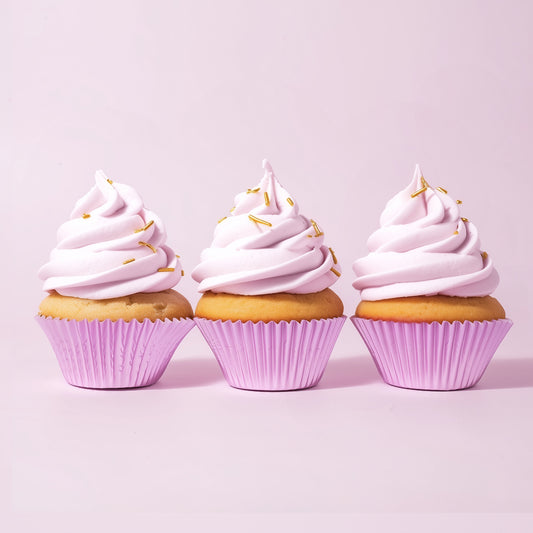 Medium LILAC Foil Baking Cups (50 pack) - 44mm Base