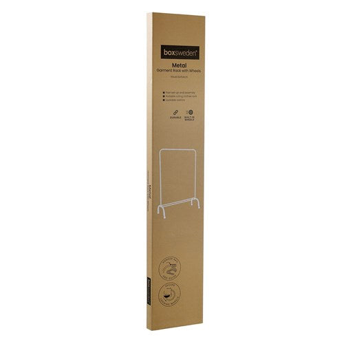 METAL GARMENT RACK WITH WHEELS 110X40.5X154CM