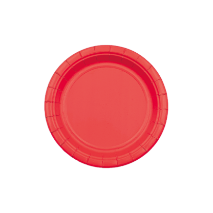 7" Red Paper Plate