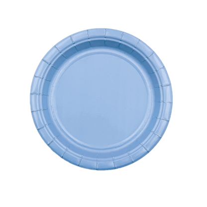 7" Baby Blue Paper Plate