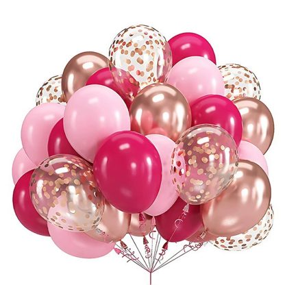 Party Balloon Set - Pink / Rose Gold