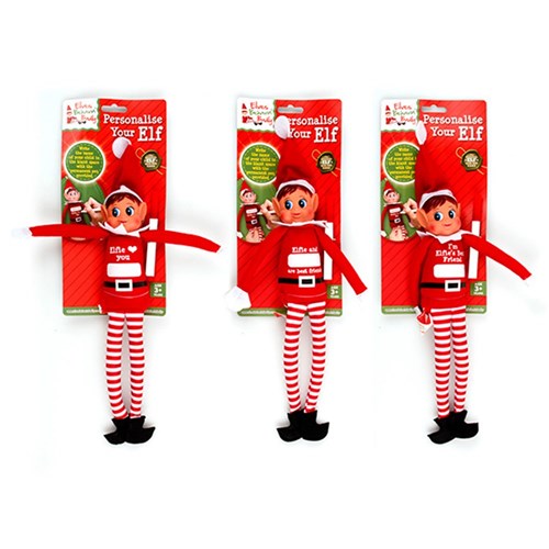 Xmas BB Elves Personalise Girl Elf w Pen