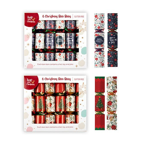 Bon Bons Xmas Box 6 22x4cm Printed Basic Toys 2 Asstd