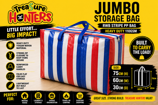 Shopping Bag RWB PP Jumbo 110gsm H80xW74xD32.5cm