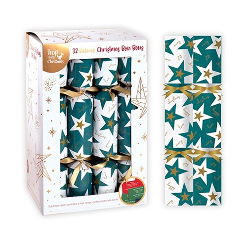 Bon Bons Xmas Deluxe Box 12 30x5cm - Trivia Cards