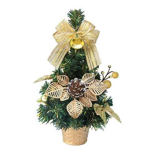 Tree Decorated Xmas 30cm Gold