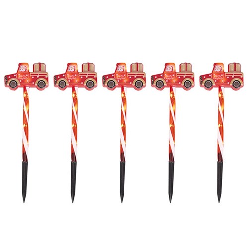 Stake Lights Santa Car 50L H37cm 2F Solar Pk5