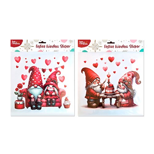 Stickers Window Xmas 30.5x30.5cm 2 Asst