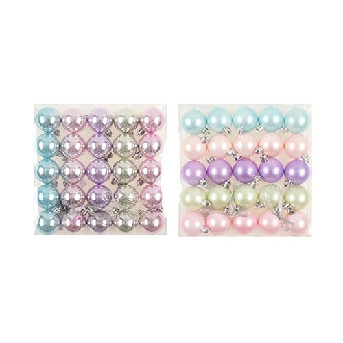 Decoration Xmas Bauble 20pk 3.5cm 2 Asst