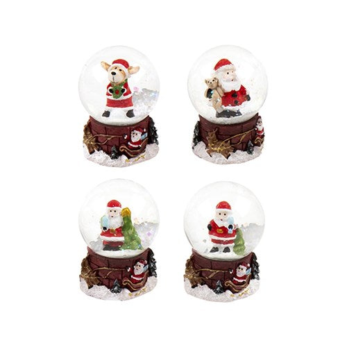 Xmas Novelty Snow Globe 4.5cm 4 Asst PDQ