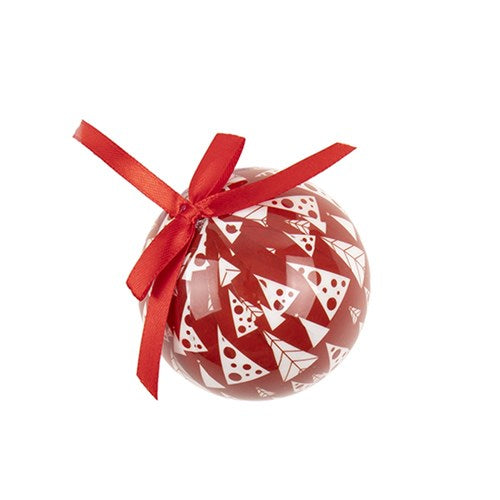 Decoration Xmas Bauble w Print 7.5cm PDQ