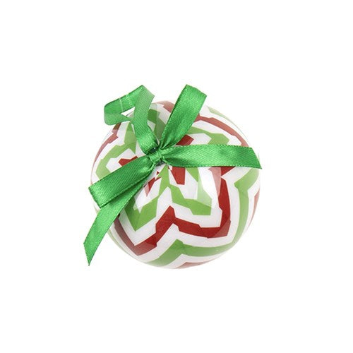 Decoration Xmas Bauble w Print 7.5cm PDQ