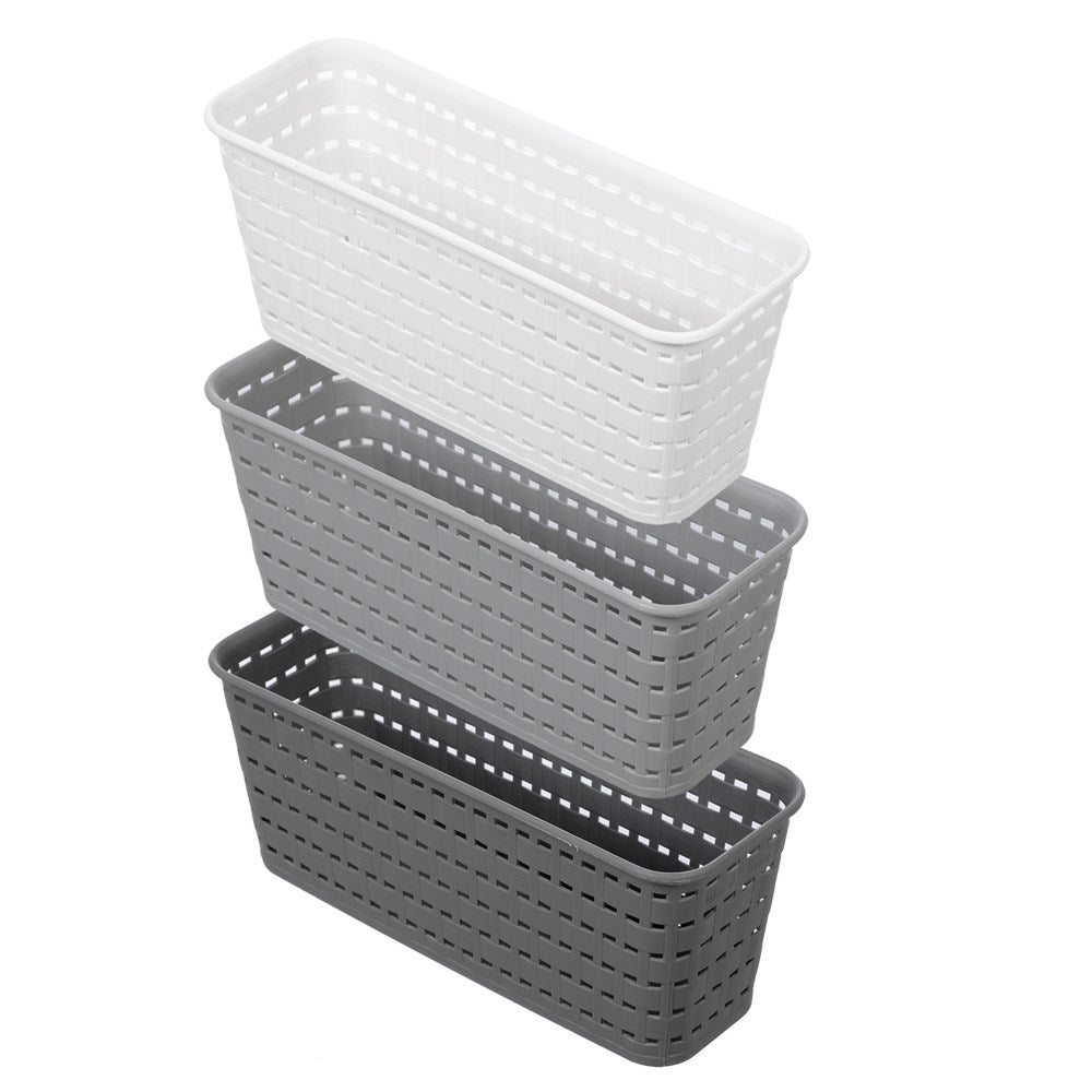 WOVEN BASKET 26.5X9.5X10.5CM – 3 ASSTD