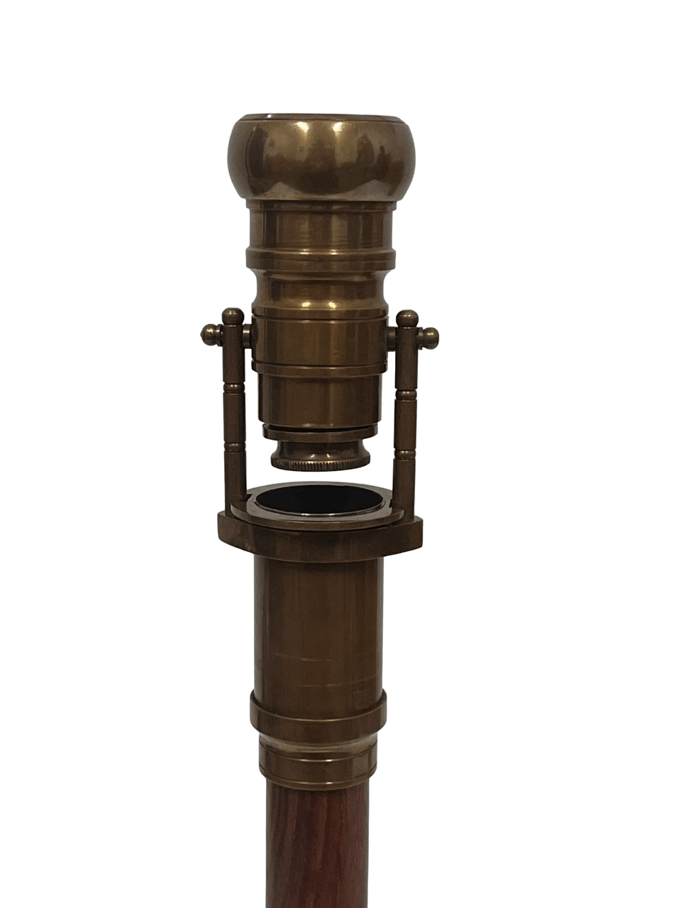Compass & Telescope Handle Walking Stick