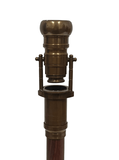 Compass & Telescope Handle Walking Stick