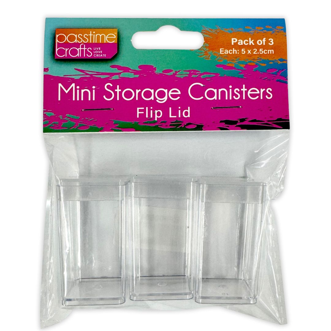 Mini Storage Canisters Pack of 3 - Rectangle